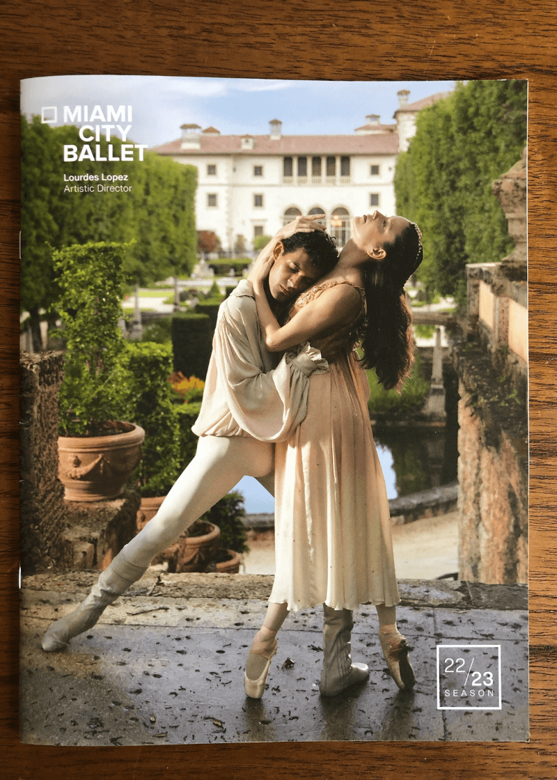 Cover art for Miami City Ballet's 2022-23 season brochure